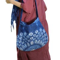 Women's Medium Polyester Cotton Geometric Color Block Vacation Square Magnetic Buckle Shoulder Bag sku image 14