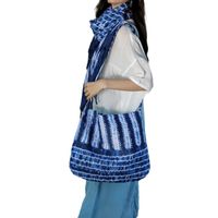 Women's Medium Polyester Cotton Geometric Color Block Vacation Square Magnetic Buckle Shoulder Bag sku image 9