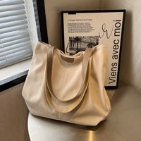 Femmes Grande Nylon Couleur Unie Style Classique Carré Fermeture Éclair Sac Sous Les Bras main image 6