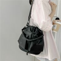 Women's Nylon Solid Color Classic Style Square String Shoulder Bag Bucket Bag main image 8