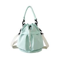 Women's Nylon Solid Color Classic Style Square String Shoulder Bag Bucket Bag sku image 5