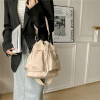 Women's Nylon Solid Color Classic Style Square String Shoulder Bag Bucket Bag main image 9
