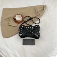 Women's Medium Pu Leather Color Block Streetwear Zipper Shoulder Bag main image 5
