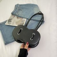 Women's Small Pu Leather Solid Color Streetwear Round Zipper Underarm Bag Handbags sku image 10