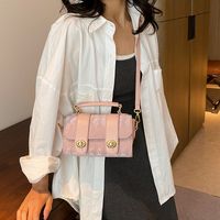 Women's Small Pu Leather Solid Color Streetwear Lock Clasp Crossbody Bag Shoulder Bag main image 5