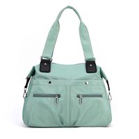Women's Medium Nylon Solid Color Elegant Zipper Underarm Bag Shoulder Bag sku image 6
