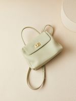 Women's Small Pu Leather Solid Color Classic Style Flip Cover Handbag main image 1