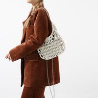 Women's Small Pu Leather Argyle Streetwear Pillow Shape Magnetic Buckle Underarm Bag sku image 2