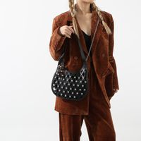 Women's Small Pu Leather Argyle Streetwear Pillow Shape Magnetic Buckle Underarm Bag sku image 5