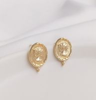 1 Pair Copper 14K Gold Plated Human Hook Earring Findings sku image 1