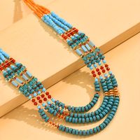 Retro Ethnic Style Geometric Alloy Seed Bead Inlay Glass Women's Earrings Necklace main image 5