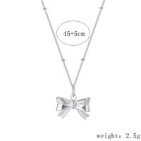 Sterling Silver Romantic Simple Style Butterfly Pendant Necklace main image 2