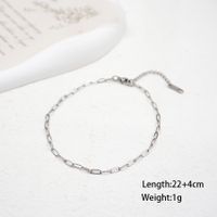 Simple Style Geometric Solid Color Titanium Steel Women's Anklet main image 6