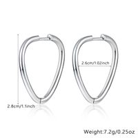 1 Pair Casual Simple Style Geometric Sterling Silver White Gold Plated Hoop Earrings sku image 4