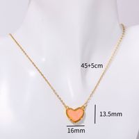 Kupfer Vergoldet Lässig Einfacher Stil Überzug Herzform Halskette Mit Anhänger sku image 3