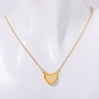 Kupfer Vergoldet Lässig Einfacher Stil Überzug Herzform Halskette Mit Anhänger sku image 2