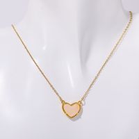 Kupfer Vergoldet Lässig Einfacher Stil Überzug Herzform Halskette Mit Anhänger sku image 4