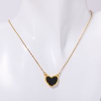 Kupfer Vergoldet Lässig Einfacher Stil Überzug Herzform Halskette Mit Anhänger sku image 1