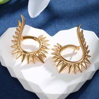 1 Pair Basic XUPING Classic Style Irregular Plating Copper Alloy 18K Gold Plated Hoop Earrings main image 3