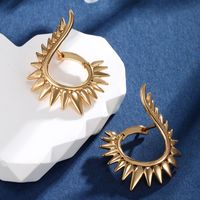 1 Pair Basic XUPING Classic Style Irregular Plating Copper Alloy 18K Gold Plated Hoop Earrings main image 4