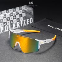 Casual Sports Color Block Tac Square Patchwork Full Frame Sports Sunglasses sku image 19