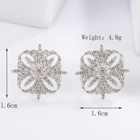 1 Pair Sweet Simple Style Sun Snowflake Plating Inlay Sterling Silver Zircon White Gold Plated Ear Studs sku image 4