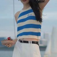 Women's Vest Tank Tops Vacation Stripe main image 2