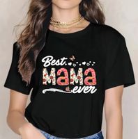 Mujeres Playeras Manga Corta Camisetas Casual Letra main image 1