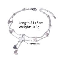 Elegant Romantic Solid Color Star Moon Stainless Steel Acrylic 18K Gold Plated Women's Anklet main image 3