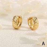 1 Pair IG Style Romantic Commute Round Lingge Copper 18K Gold Plated Earrings main image 3