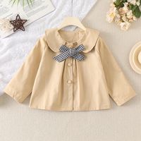 Simple Style Bow Knot Big Bow Cotton Cotton Blend Girls Dresses sku image 1