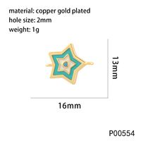 1 Pièce 20*25mm Trou 2~2.9mm Le Cuivre Zircon Plaqué Or 18K L'Oeil Du Diable Main De Fatima Brillant Pendentif sku image 4