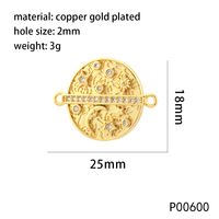 1 Pièce 20*25mm Trou 2~2.9mm Le Cuivre Zircon Plaqué Or 18K L'Oeil Du Diable Main De Fatima Brillant Pendentif sku image 6