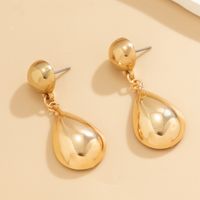 1 Pair Simple Style Shiny Oval Polishing Alloy Drop Earrings sku image 4