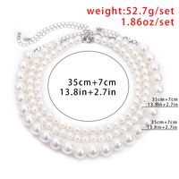 Elegant Geometric Artificial Pearl Women's Layered Necklaces sku image 8