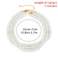 Elegant Geometric Artificial Pearl Women's Layered Necklaces sku image 7