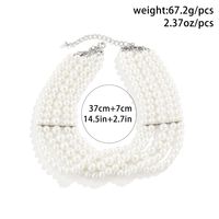 Elegant Geometric Artificial Pearl Women's Layered Necklaces sku image 13