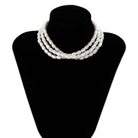 Elegant Geometric Artificial Pearl Women's Layered Necklaces sku image 10