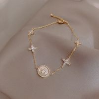Sweet Heart Shape Alloy Pearl Inlay Rhinestones Women's Bracelets 1 Piece sku image 28