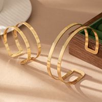 Basic Modern Style Classic Style Geometric Solid Color Lines Alloy Plating Women's Bracelets Armband main image 3