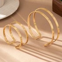Basic Modern Style Classic Style Geometric Solid Color Lines Alloy Plating Women's Bracelets Armband main image 4