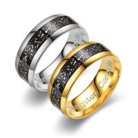 302 Stainless Steel 18K Gold Plated Romantic Simple Style Enamel Galaxy Rings main image 9