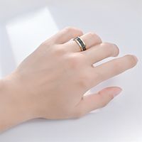 302 Stainless Steel 18K Gold Plated Romantic Simple Style Enamel Galaxy Rings main image 5