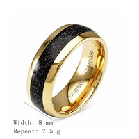 302 Stainless Steel 18K Gold Plated Romantic Simple Style Enamel Galaxy Rings main image 2