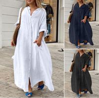 Women's Regular Dress Simple Style Standing Collar Long Sleeve Solid Color Maxi Long Dress Holiday Daily main image 1