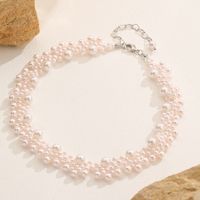 Elegant Simple Style Round Artificial Crystal Imitation Pearl Beaded Women's Necklace main image 5