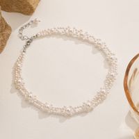 Elegant Simple Style Round Artificial Crystal Imitation Pearl Beaded Women's Necklace main image 4