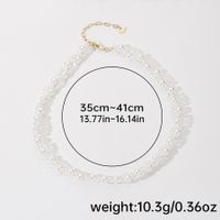 Elegant Simple Style Round Artificial Crystal Imitation Pearl Beaded Women's Necklace sku image 1