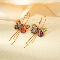 1 Pair Elegant Lady Classic Style Tassel Butterfly Plating Hollow Out Arylic Acrylic Drop Earrings main image 4