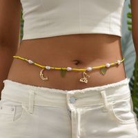 Einfacher Stil Klassischer Stil Schmetterling Künstliche Perle Saatperle Zinklegierung Perlen Frau Hüftkette main image 1
